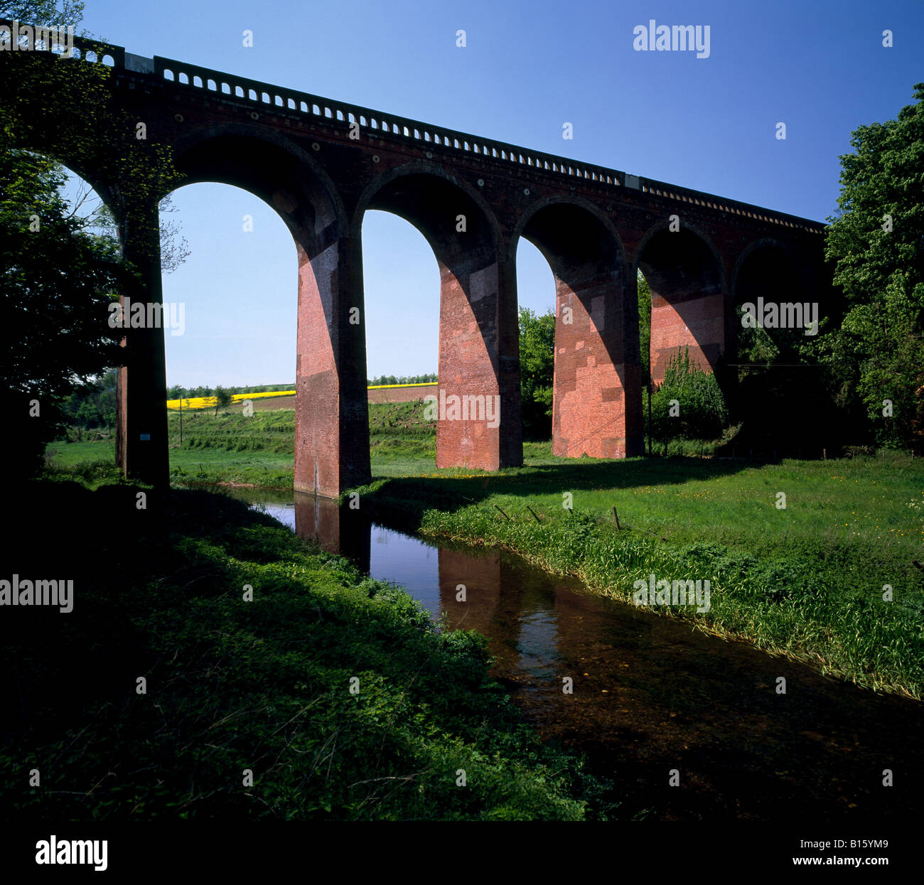 Eynsford Eisenbahnviadukt Darent Valley Kent England UK. Stockfoto