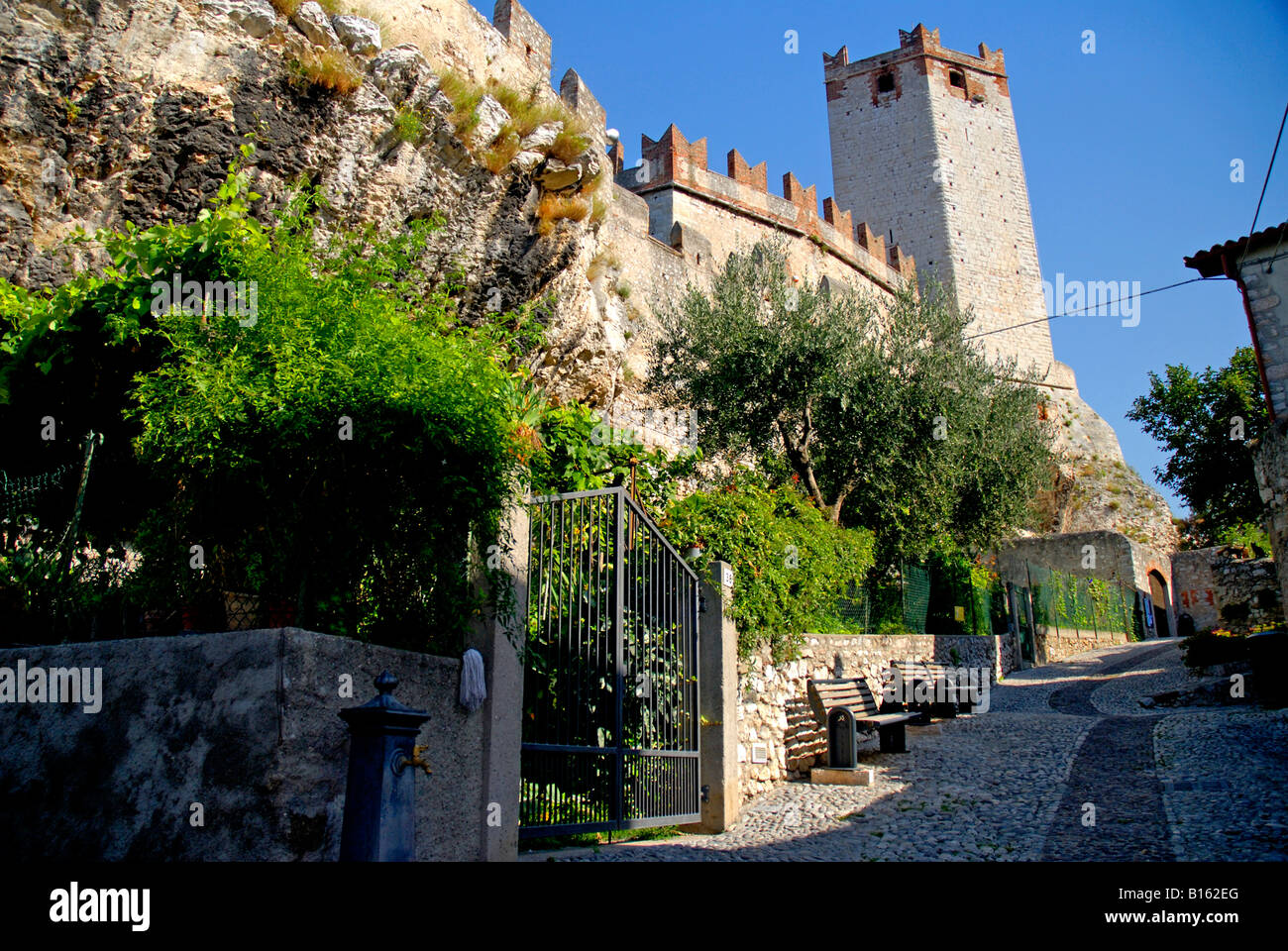 Scaglieri Schloss in Malcesine am Gardasee in Norditalien Stockfoto