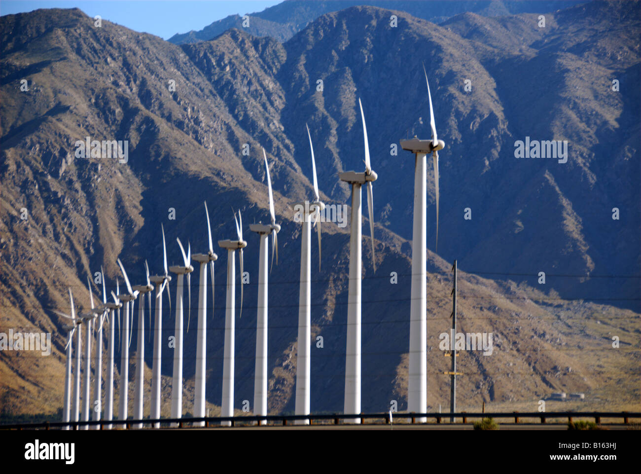 Wind-Turbinen Palm Springs Kalifornien Stockfoto