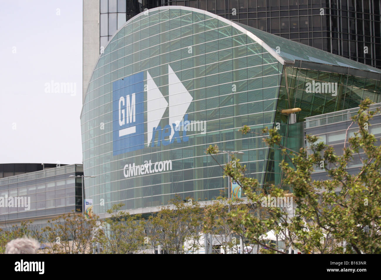 Der Wintergarten im Renaissance Center, Hauptquartier von General Motors. Stockfoto