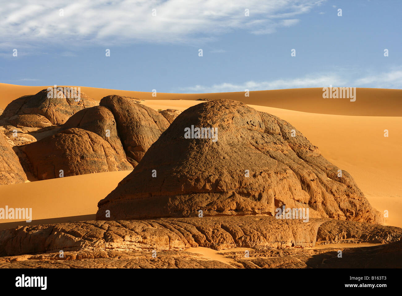 Tagelment Samedat Tassili Ahaggar Sahara Wüste Algerien Stockfoto