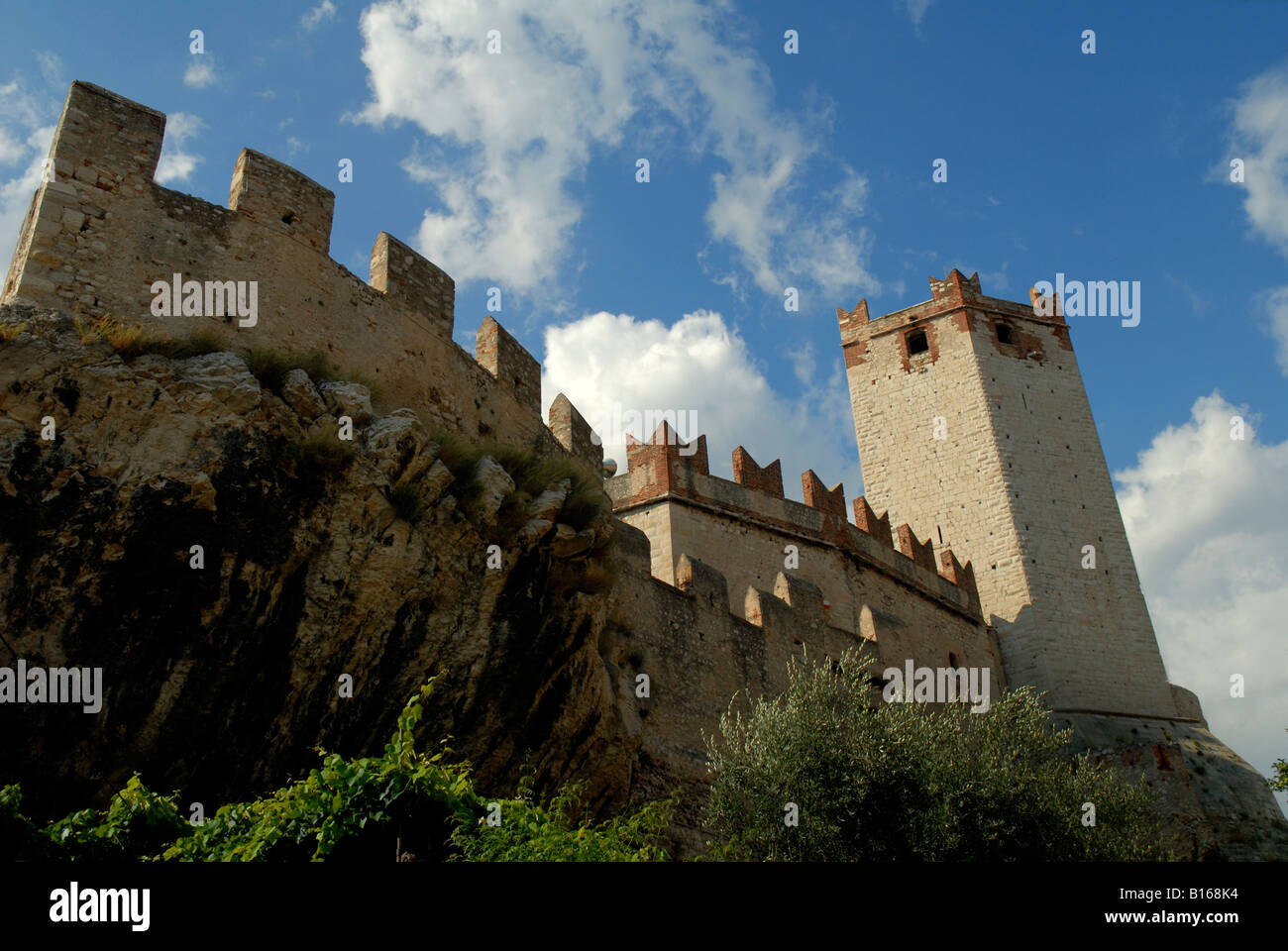 Scaglieri Schloss in Malcesine am Gardasee in Norditalien Stockfoto