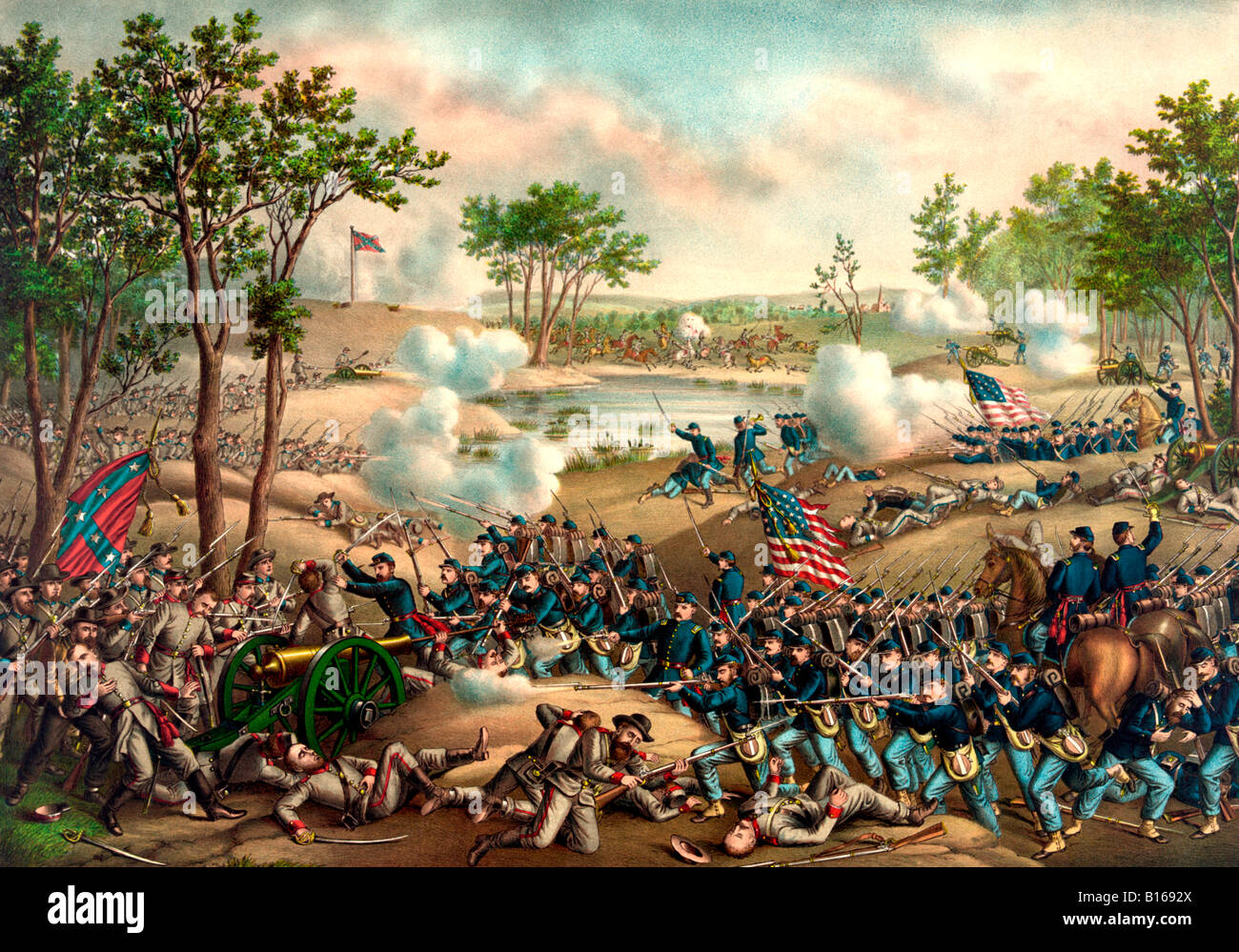 Schlacht von Cold Harbor in USA Bürgerkrieg (1864) Stockfoto