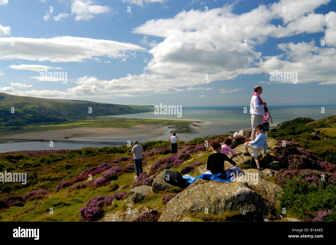 Mawddach Mündung Fairbourne Cardigan Bay Stockfoto