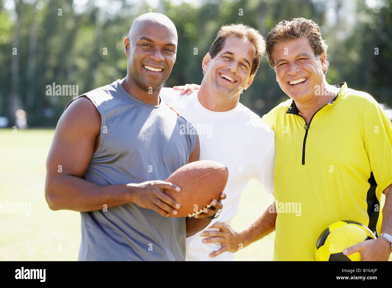 Multi-ethnischen Männer in athletischer Gang Stockfoto