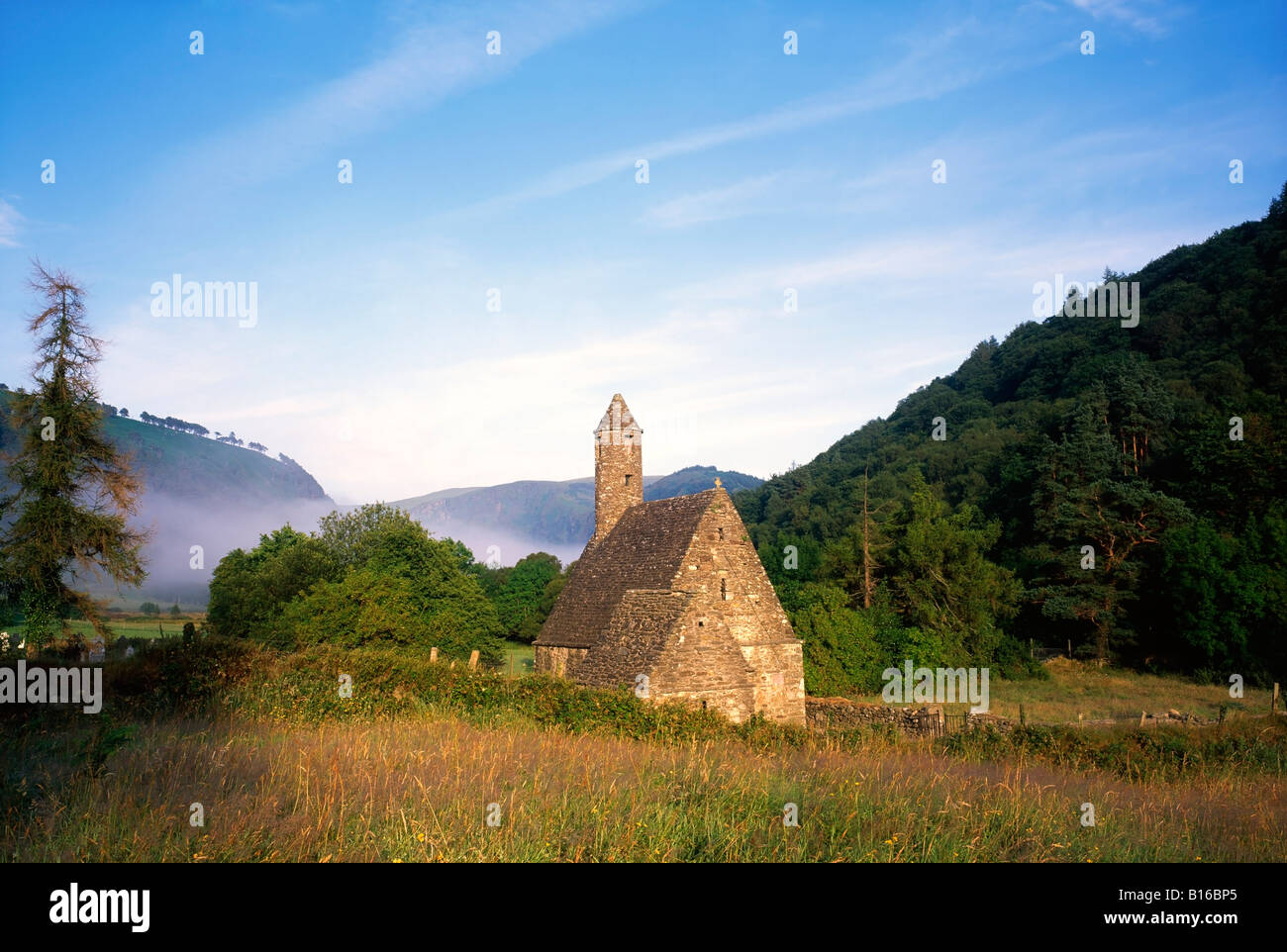 St. Kevins Kapelle, Glendalough, Co Wicklow, Irland Stockfoto