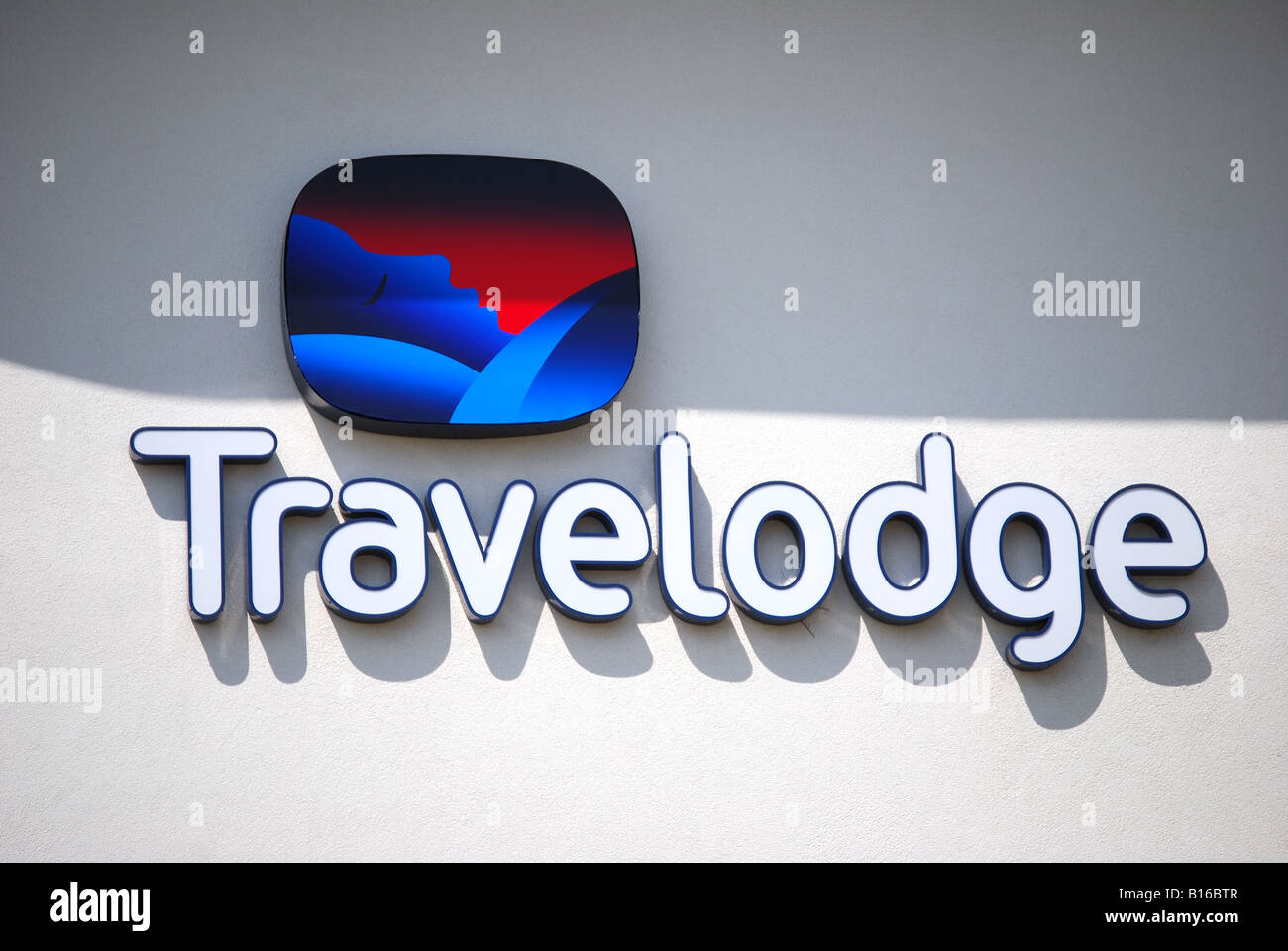 Travelodge Hotel Schild, King Edward Court, Windsor, Berkshire, England, Vereinigtes Königreich Stockfoto