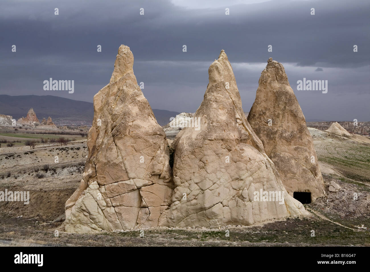 Seltsam und erstaunlich Steinformationen in Cappadocia Türkei Stockfoto