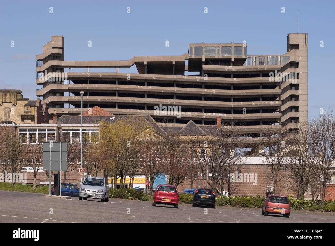 Get Carter Parkplatz Gateshead UK von Owen Luder Partnerschaft 1964 entworfen. Abbruch wegen 2008. Stockfoto