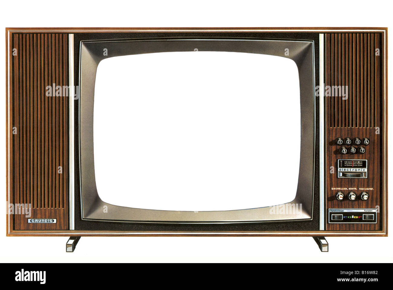 Rundfunk, Fernsehen, TV-Gerät, Typ Grundig Zauberspiegel T 801 Farbe, Deutschland, 1968, Stockfoto