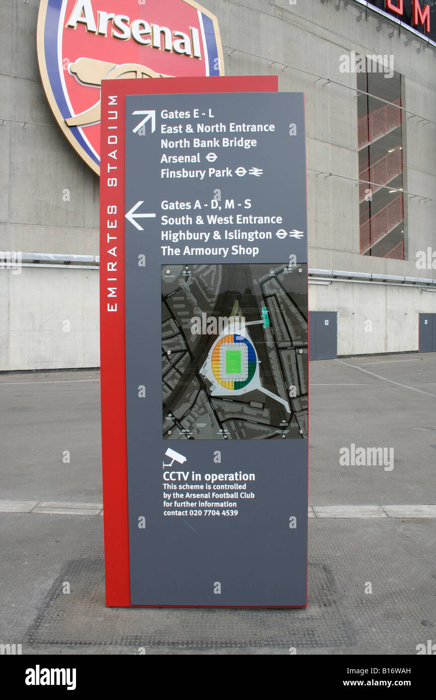 Die neue FC Arsenal Stadion Emirates Sir Robert McAlpine North London N7 Queensland Straße Stockfoto