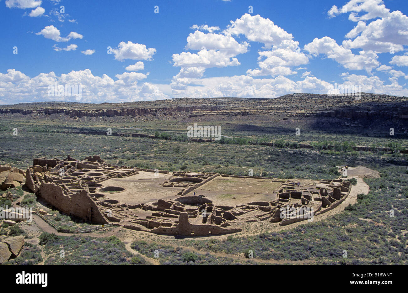 Eine Ansicht der Pueblo Bonito eine alte Anasazi indischen Stadt im nordwestlichen New Mexiko Stockfoto