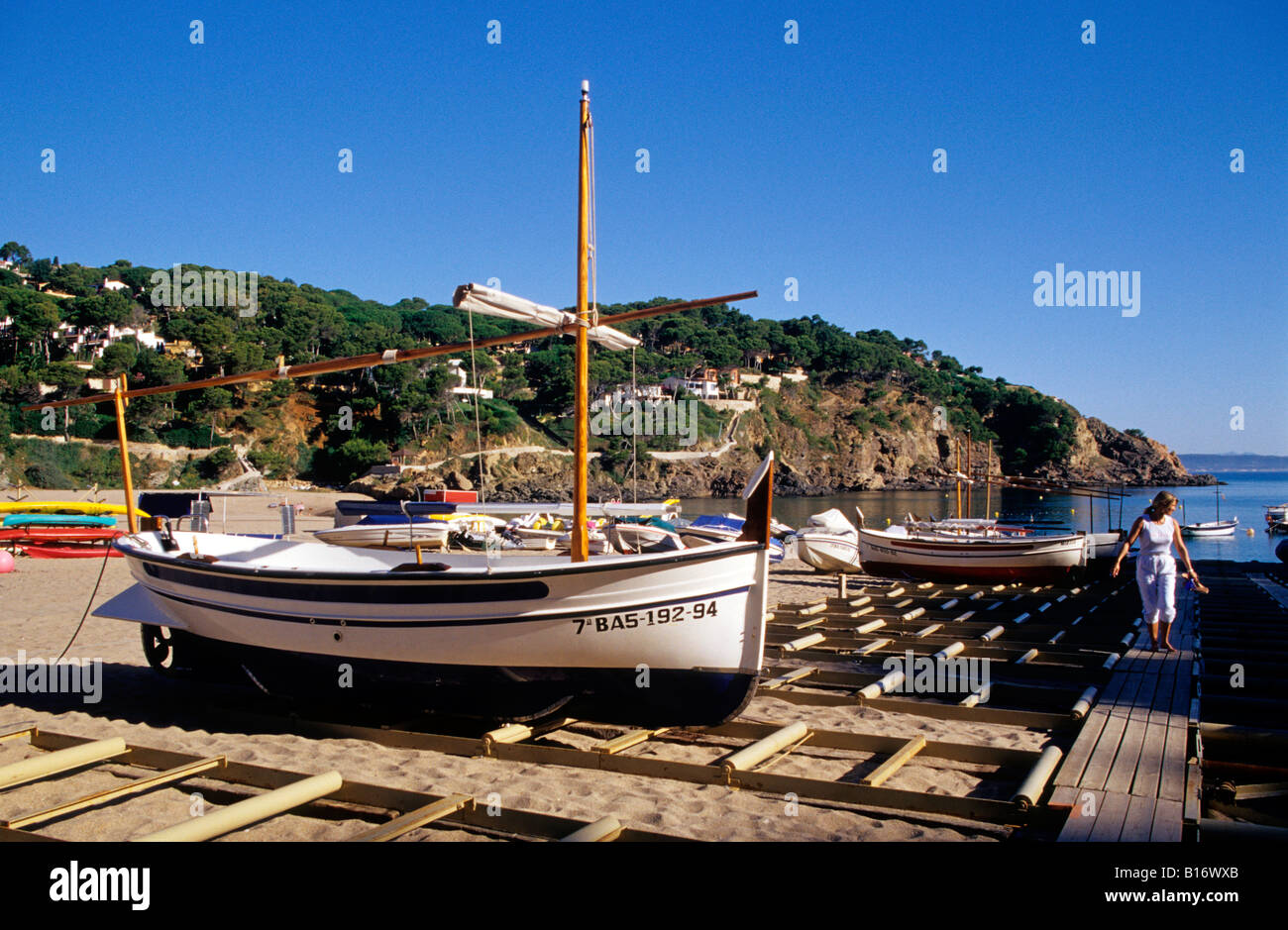 Sa Riera Bucht Costa Brava Baix Empordà Giron Katalonien Spanien Stockfoto