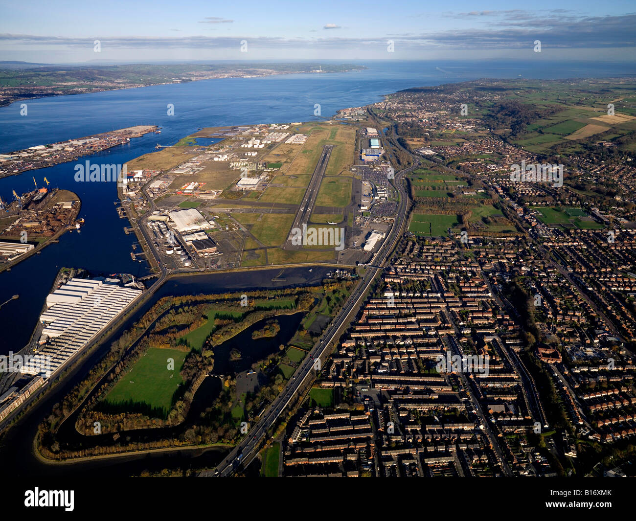 Luftaufnahmen von Belfast, Nordirland Stockfoto