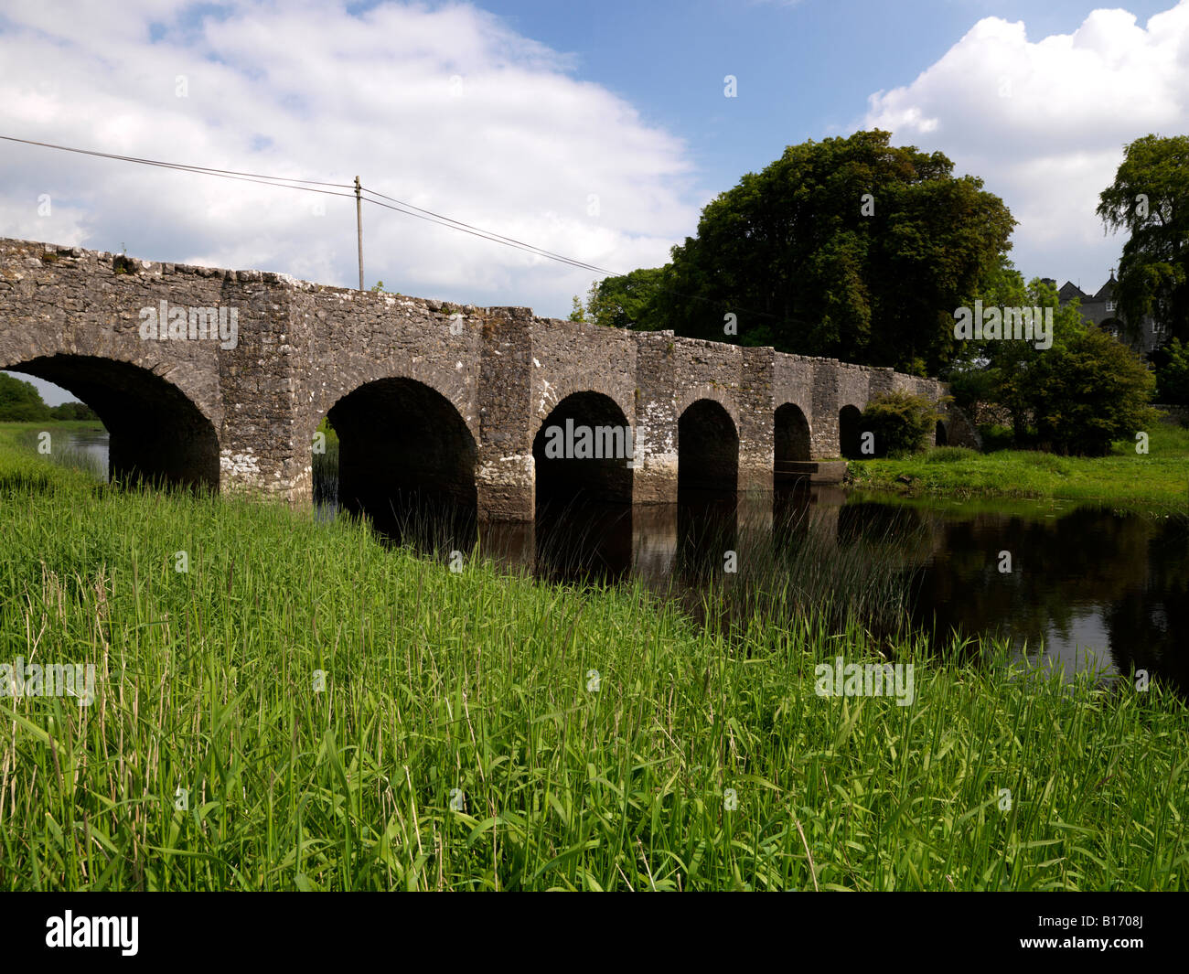 Donamon Schlossbrücke Roscommon Stockfoto