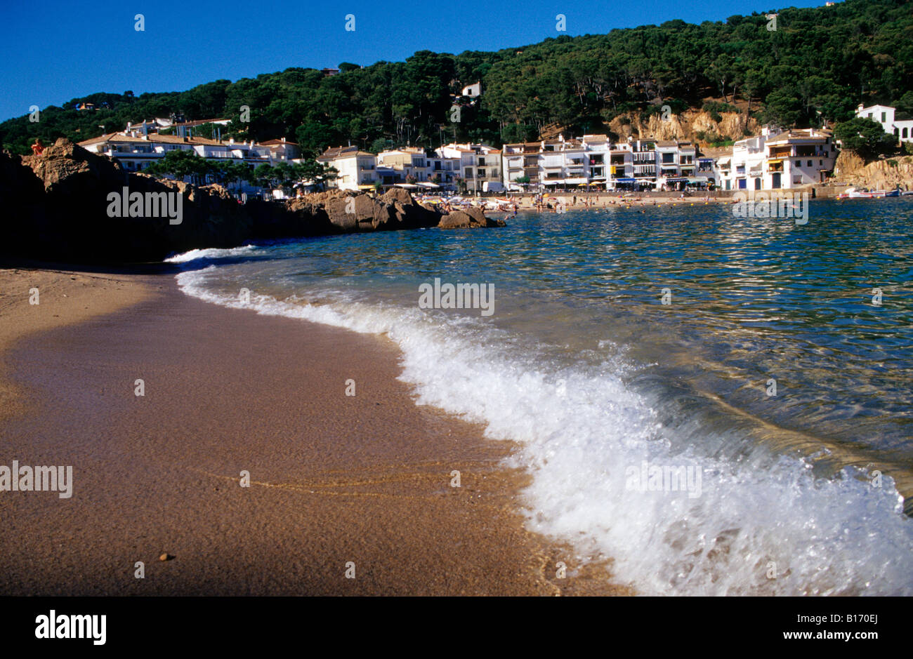 Tamariu Bucht Costa Brava Baix Empordà Girona Provinz Katalonien Spanien Stockfoto