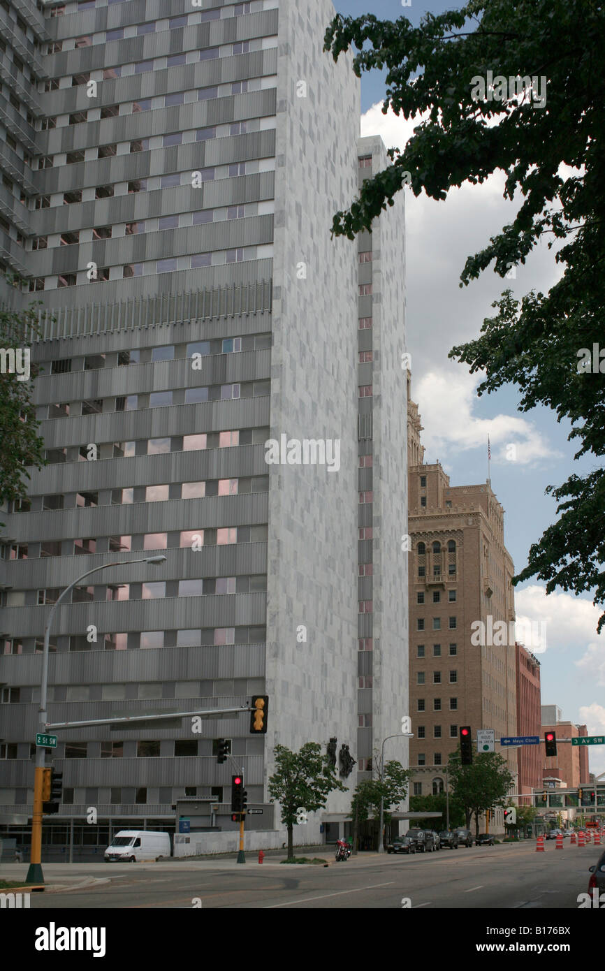 Mayo und Klempner Gebäude, Mayo medizinische Komplex in Rochester, Minnesota Stockfoto