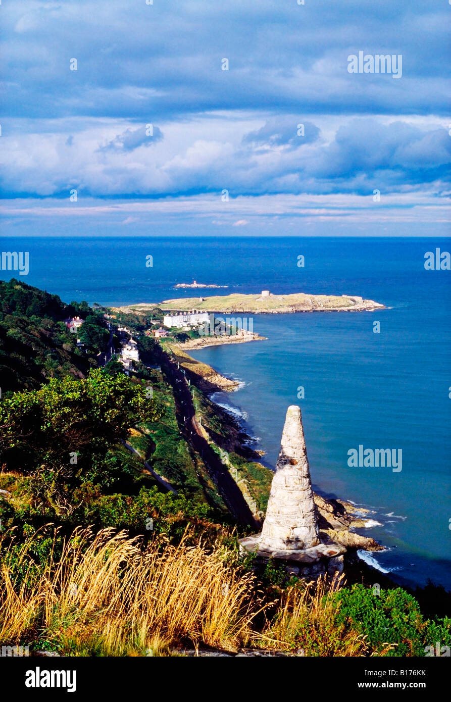 Co Dublin, Dalkey Island vom Killiney Hill, Irland Stockfoto