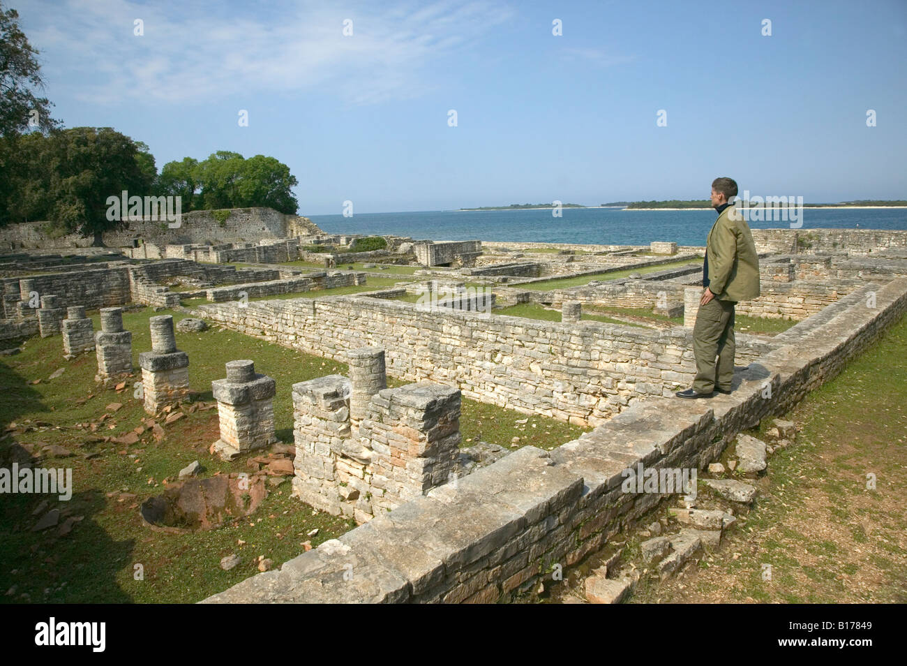 Byzantinischen Castrum, Veli Brijun, Brijuni / Brioni Inseln, Kroatien Stockfoto