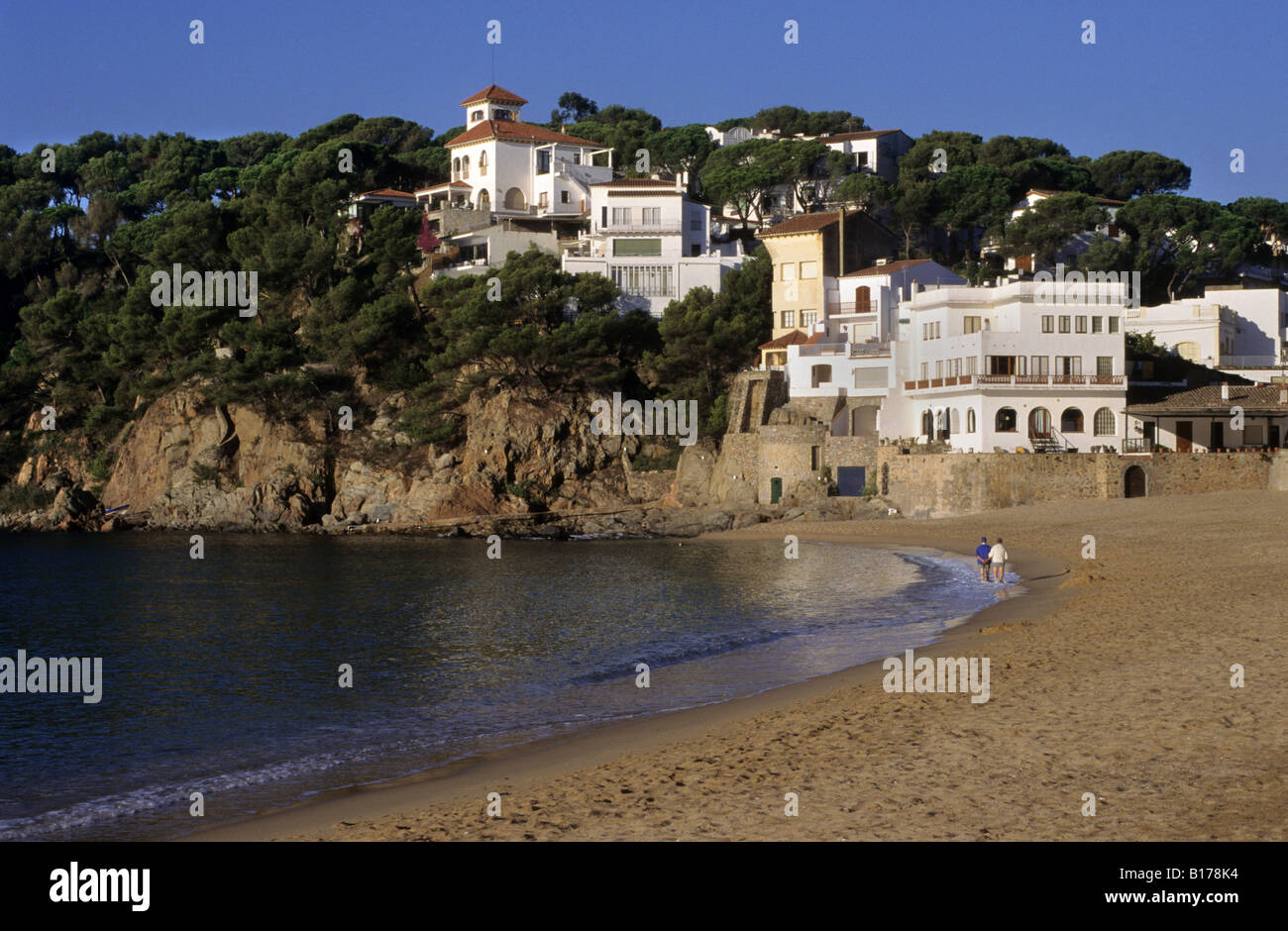 Llafranc Strand Costa Brava Baix Empordà Girona Provinz Katalonien Spanien Stockfoto