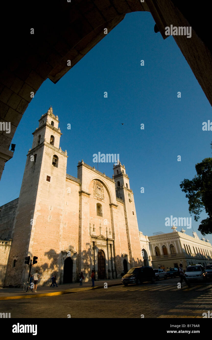 Kathedrale de San Ildefonso Merida Hauptstadt des Staates Mexiko Yucatan gebaut die erste spanische Stadt in diesem Teil von Mexiko Stockfoto