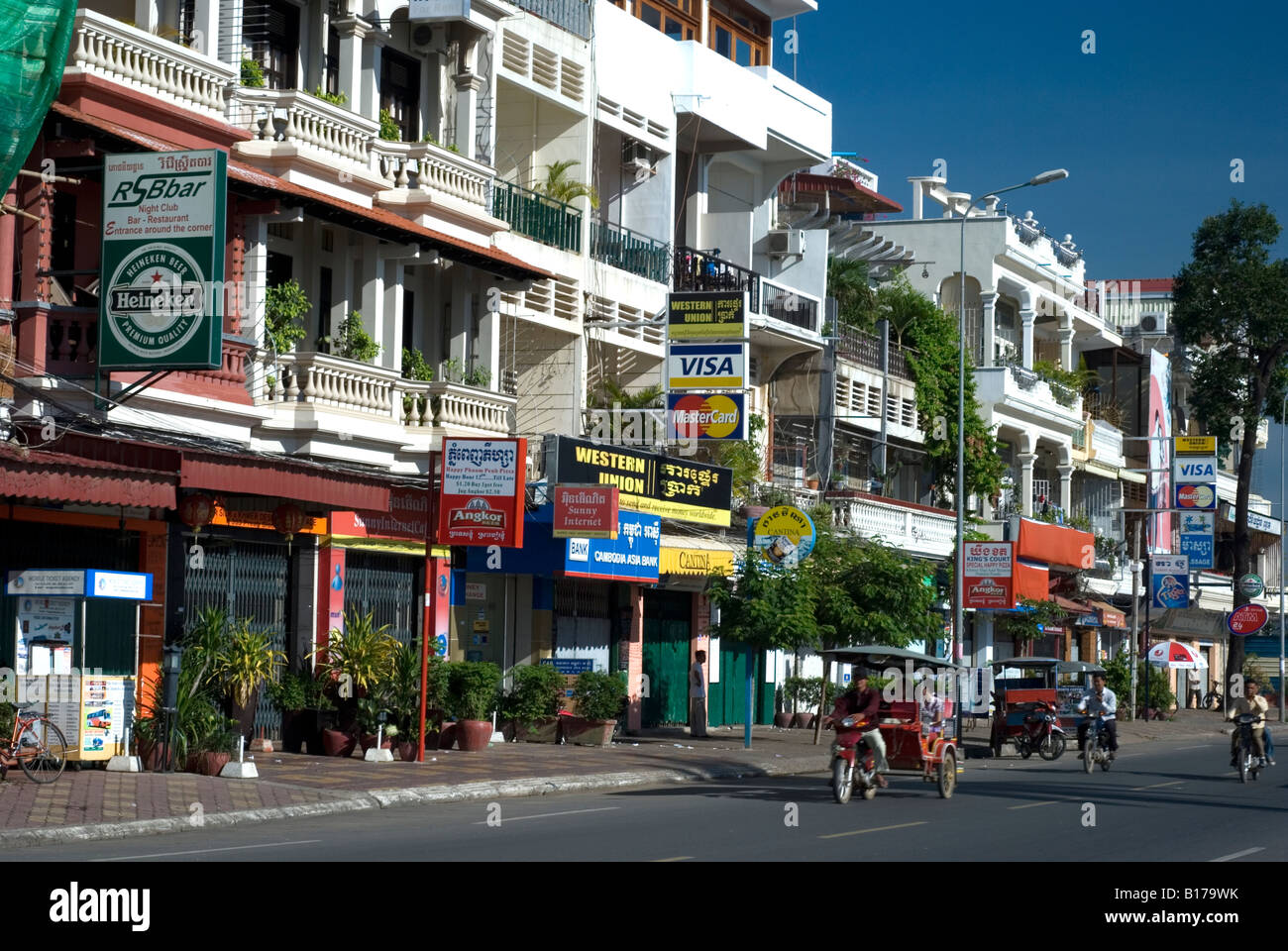 Kambodscha Phnom Penh vorderen Flusslandschaft Stockfoto
