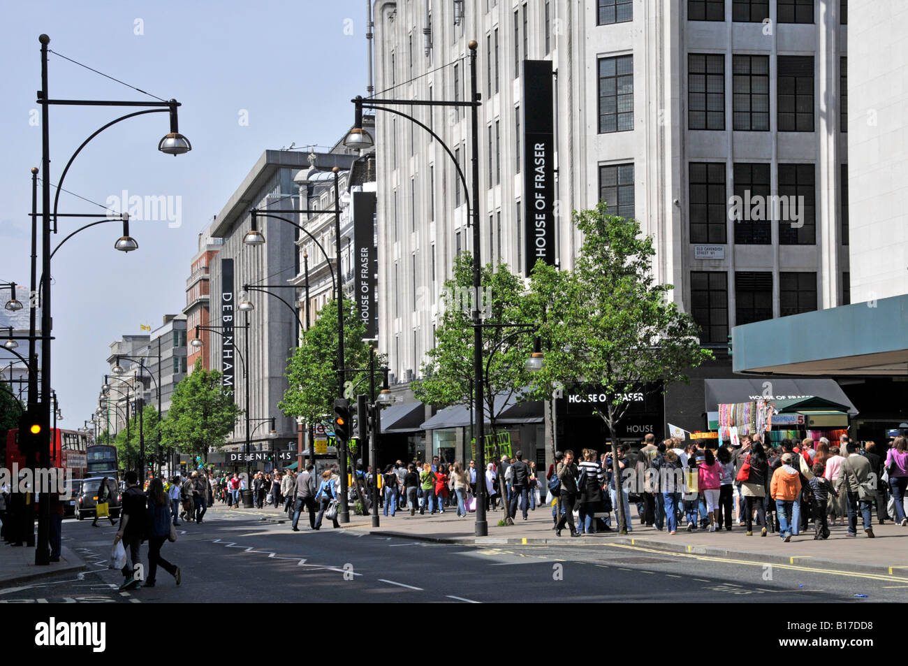 London West End Oxford Street Einkaufsviertel Stockfoto