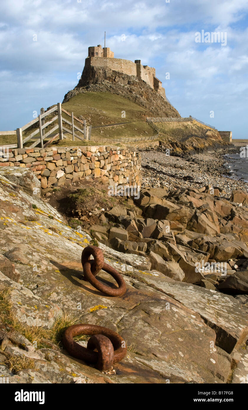 Die vulkanischen Hügel von Beblowe Craig, England Stockfoto