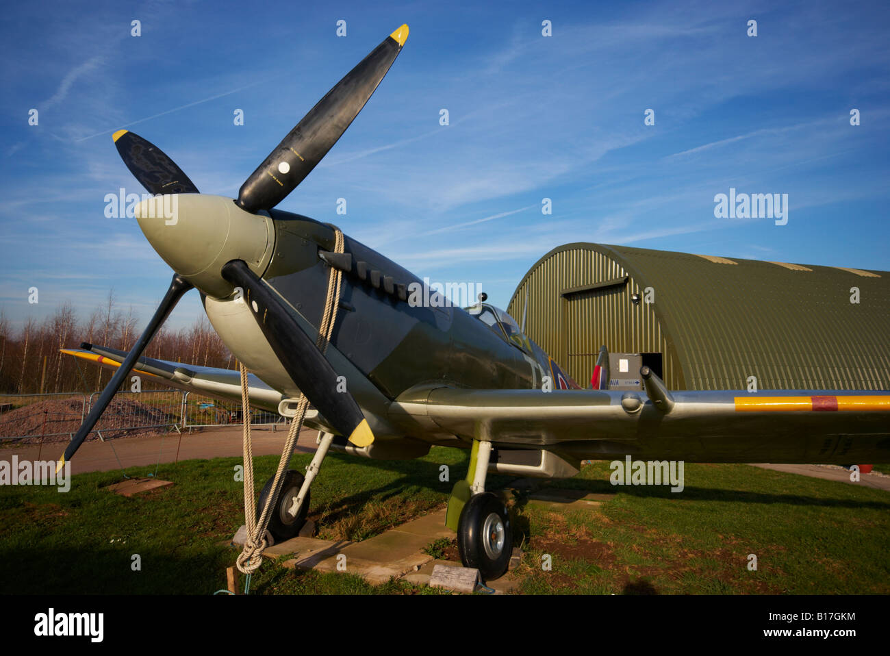 Spitfire East Midlands Airport Aeropark Derbyshire England Stockfoto