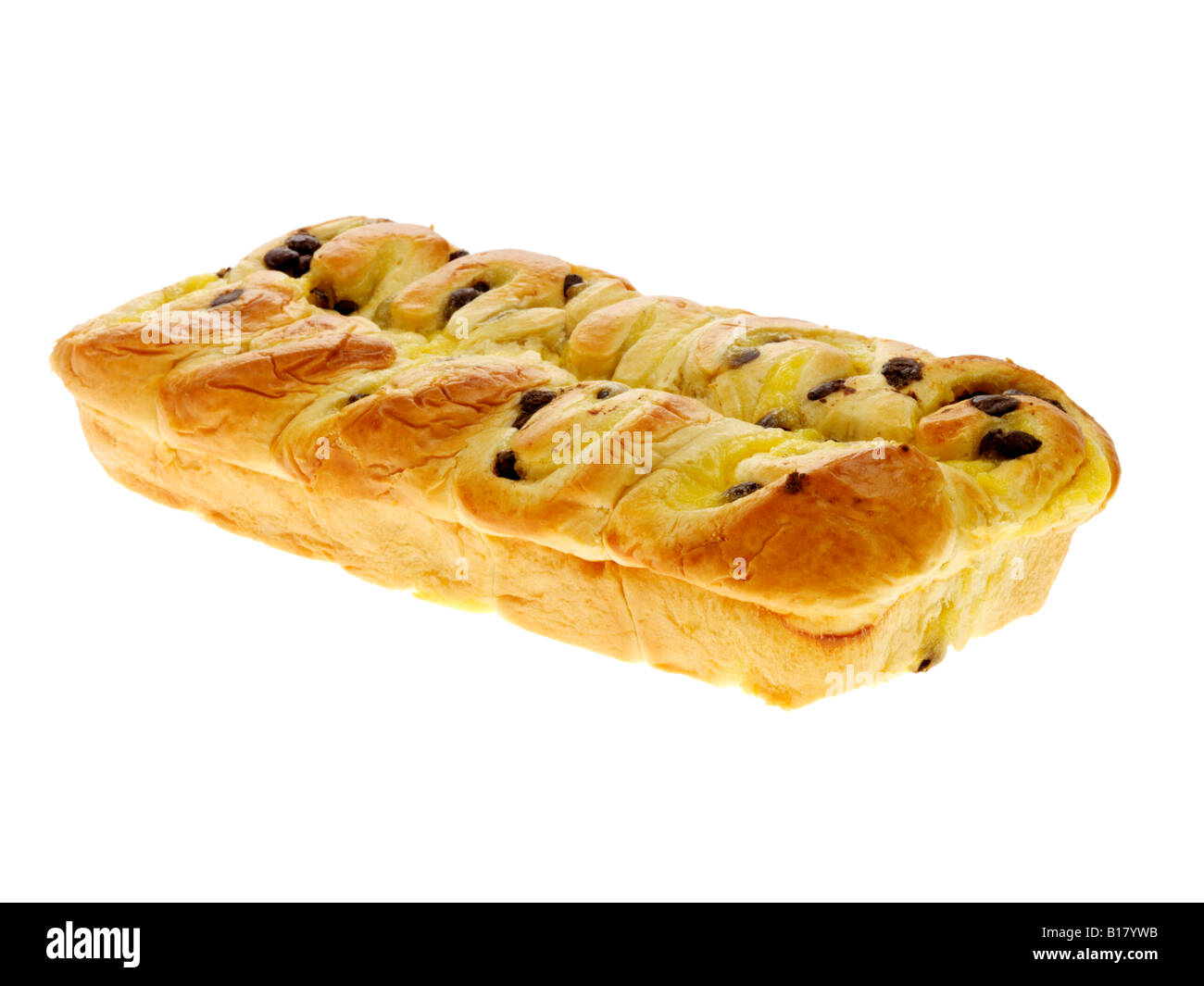 Französische Brioche-Brot mit Schokolade-Chips Stockfoto