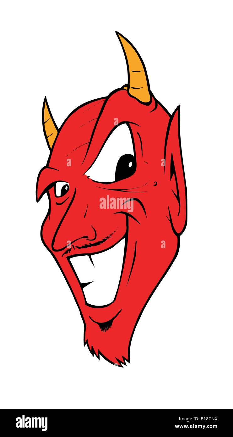 Cartoon-Illustration eines Teufels Stockfoto