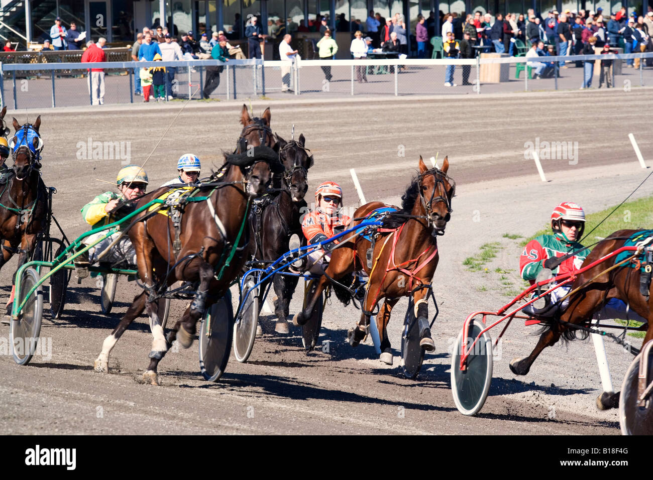 Harness Racing, Charlottetown Driving Park, Prince Edward Island, Canada Stockfoto