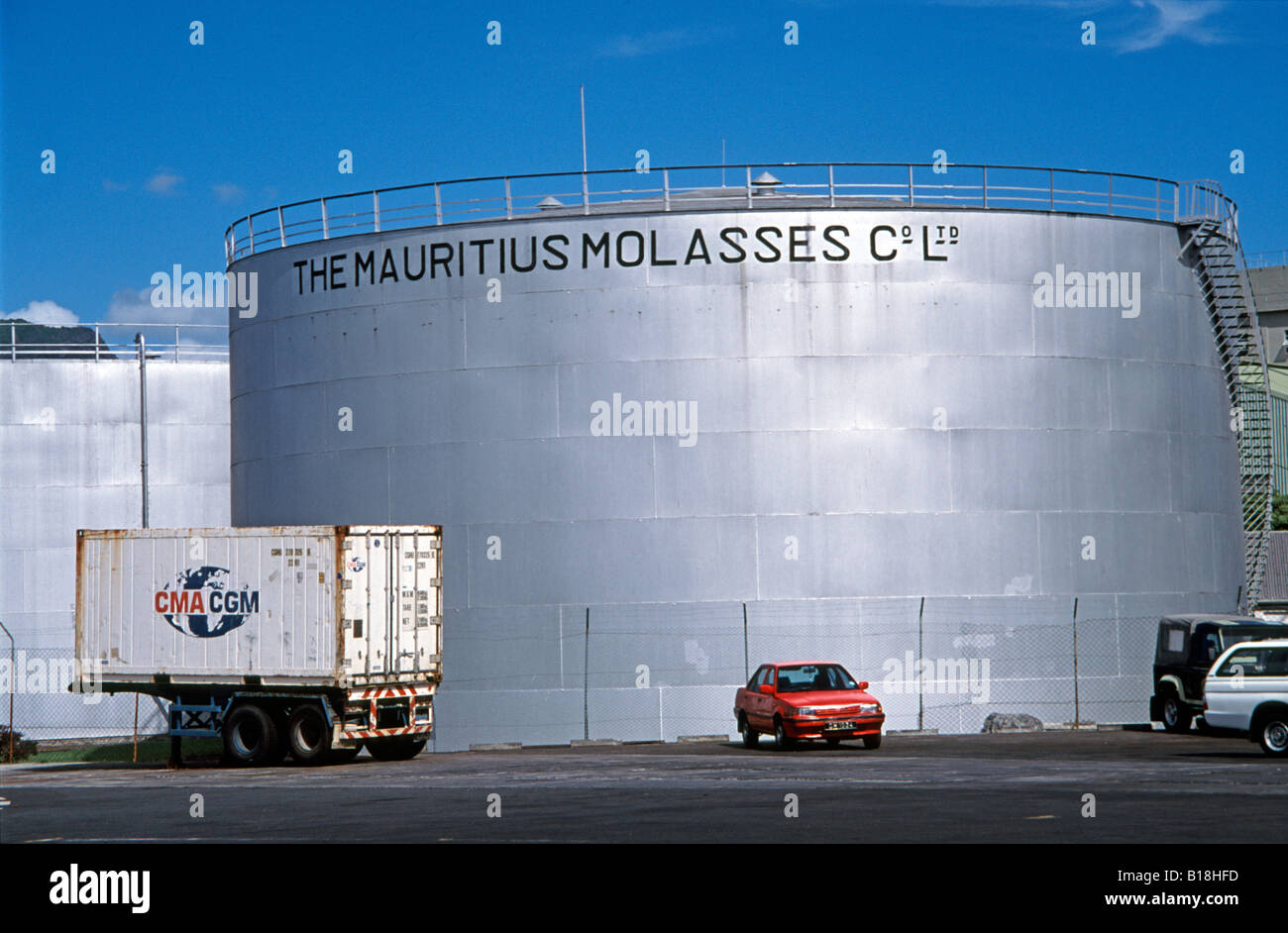 Mauritius Melasse Unternehmen, Port Louis, Mauritius, Indischer Ozean Stockfoto