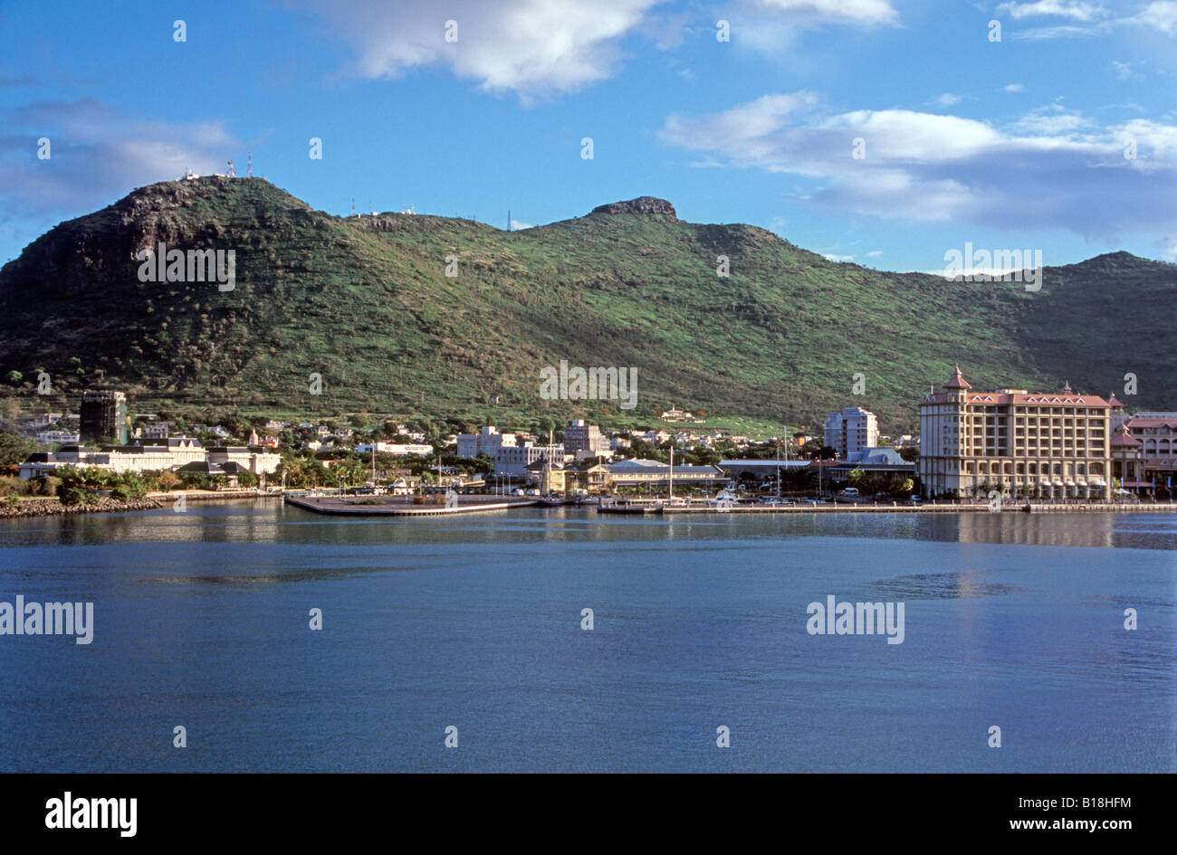 Port Louis Hafen Caudan Waterfront Einkaufszentrum Mauritius, Indischer Ozean Stockfoto