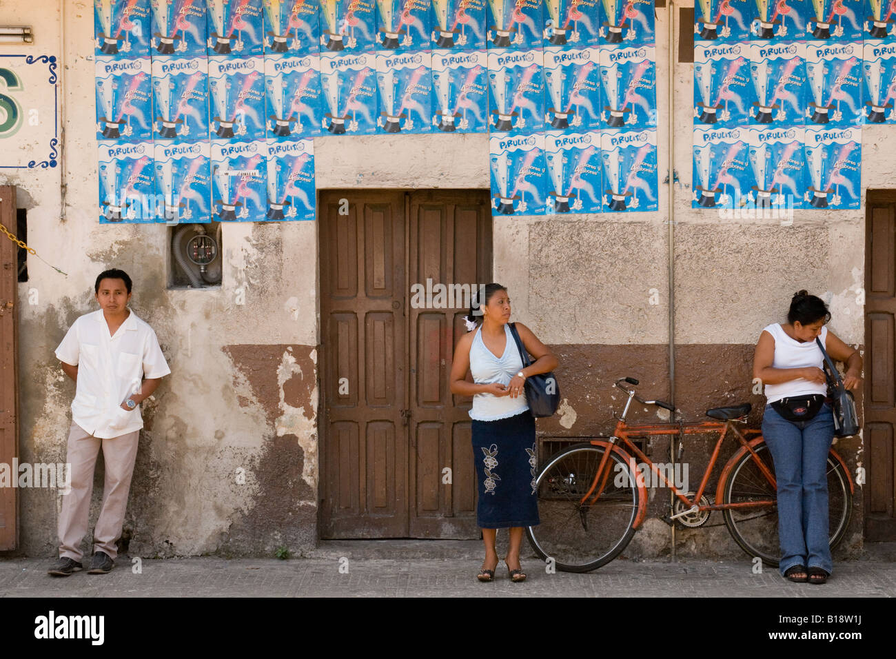 Straßenszene in Merida Hauptstadt von Yucatan Staat Mexiko die erste spanische Stadt gebaut in diesem Teil von Mexiko Stockfoto