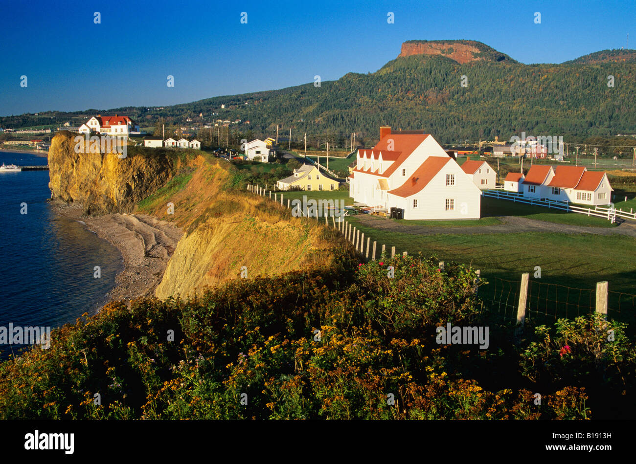 Stadt von Perce, Gaspe Halbinsel, Quebec, Kanada Stockfoto, Bild