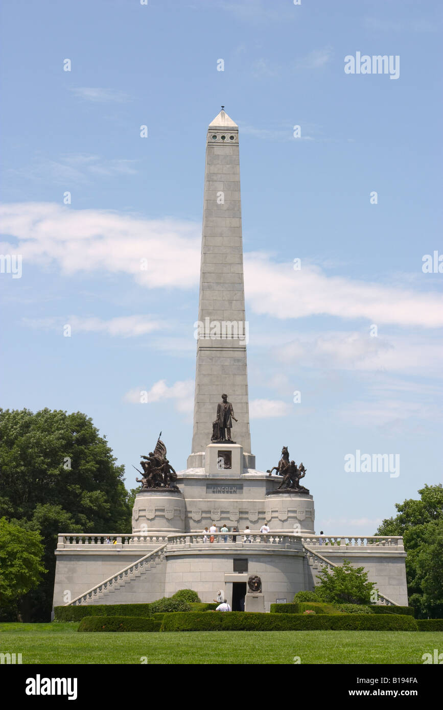 ILLINOIS Springfield Abraham Lincoln s Grab in Oak Ridge Cemetery Beerdigung Platz für Präsident Stockfoto
