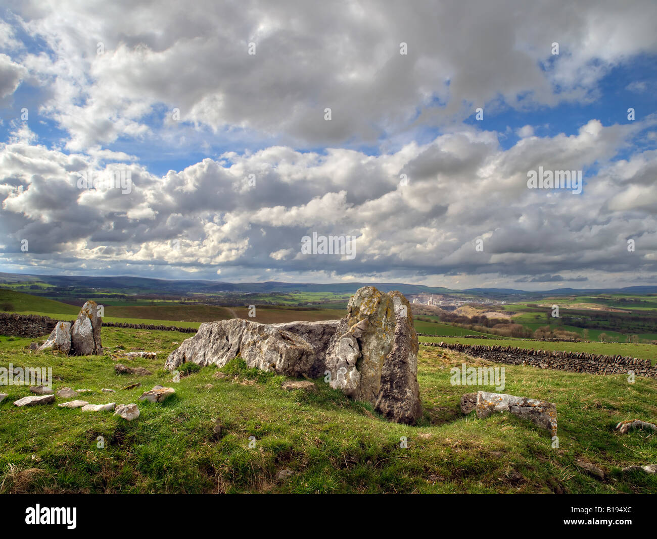 Fünf Brunnen gekammert, Grab, Peak District, Derbyshire Stockfoto