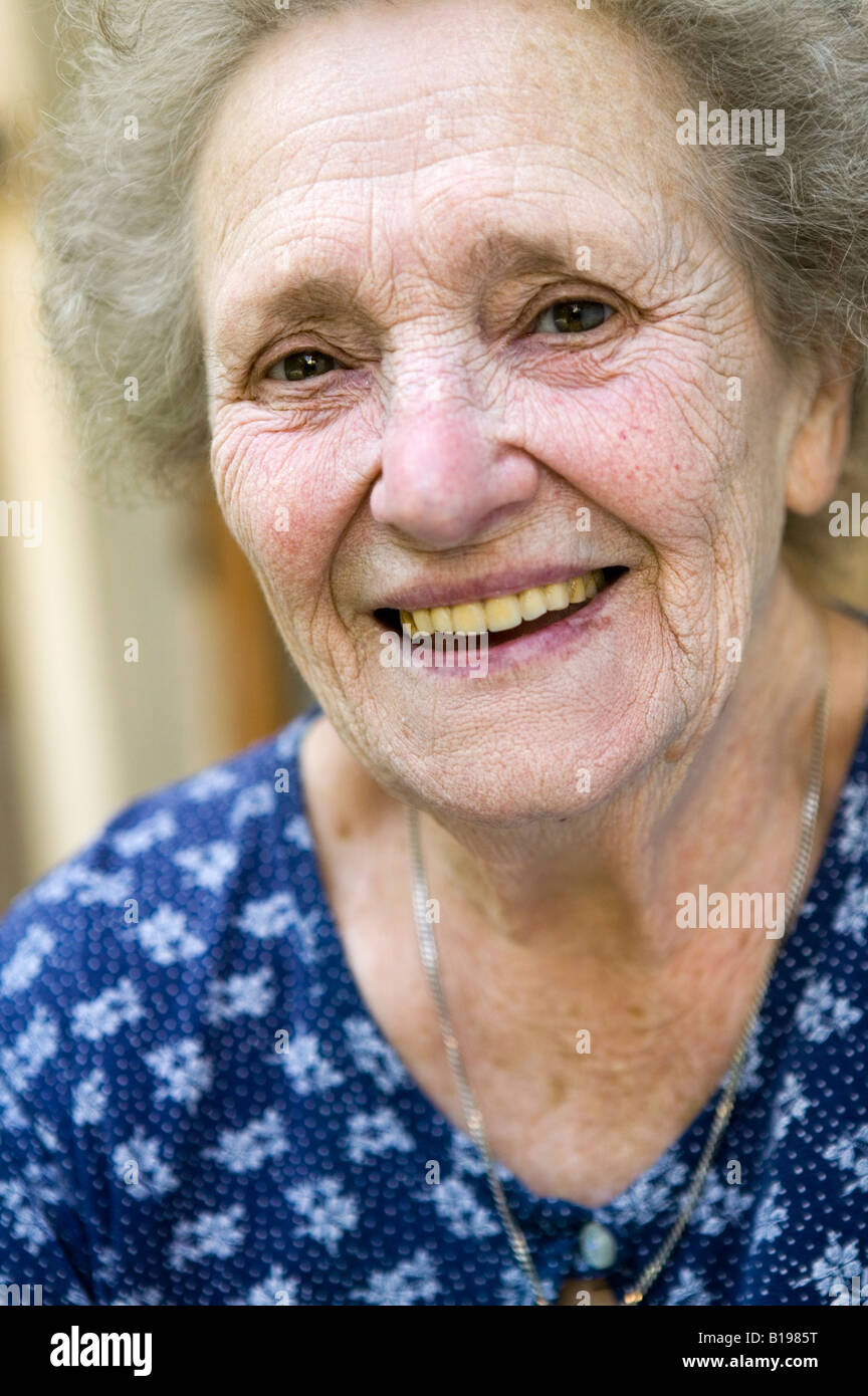 81 Jahre alte Frau, Montreal, Quebec, Kanada Stockfoto
