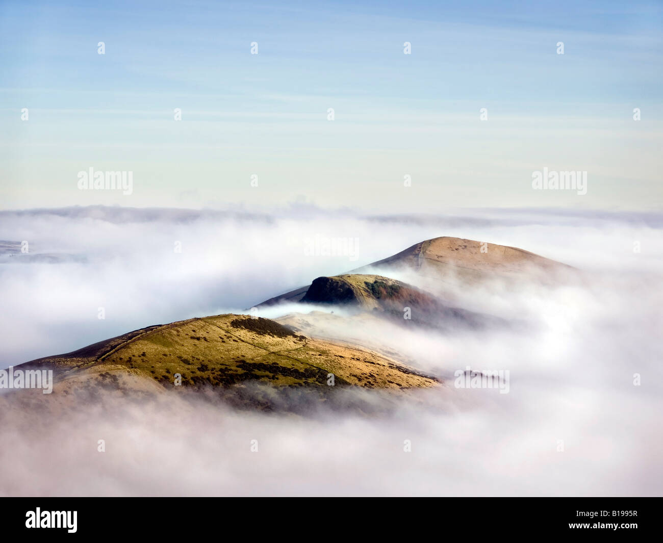 Großen Ridge - Hope Valley aus MamTor Stockfoto