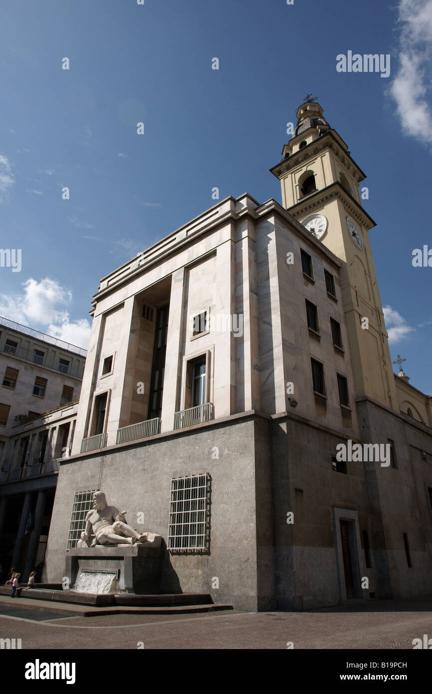 CLN Quadrat mit po-Frühling in Turin Stockfoto