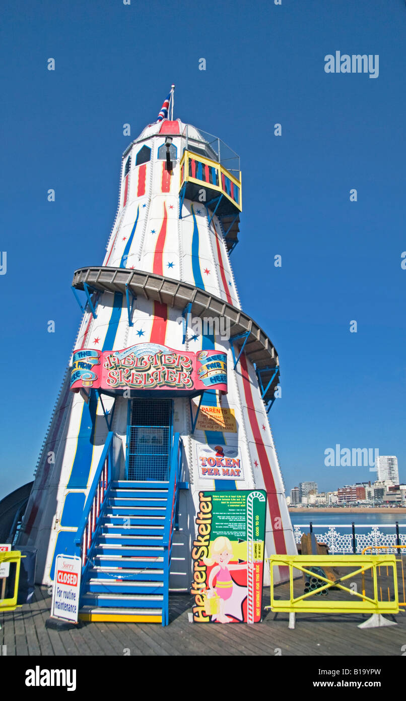 Helter Skelter auf Brighton Pier Sussex England UK Stockfoto