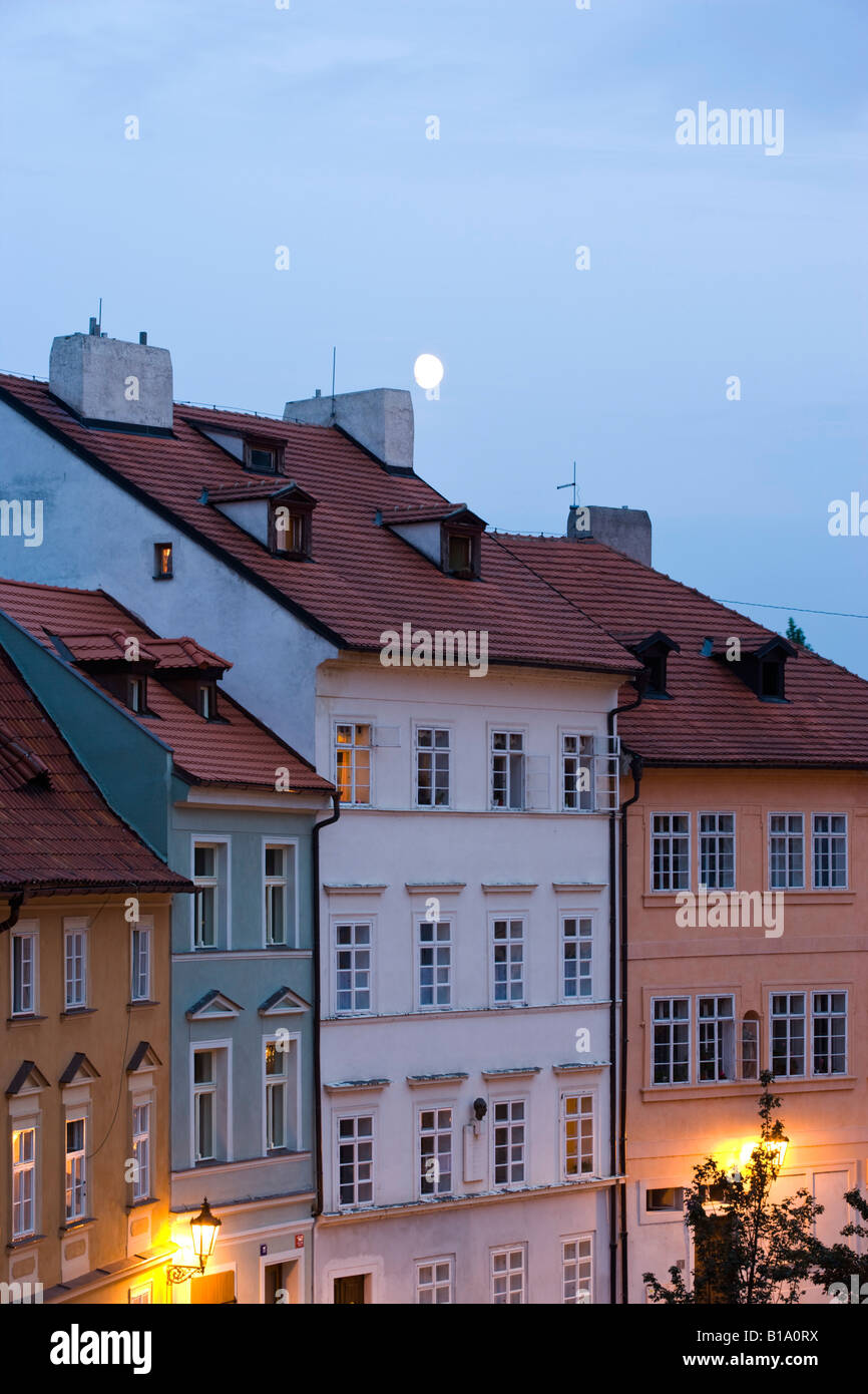 Kleinen Viertel Seitenansicht der Karlsbrücke, Prag, Tschechische Republik, Europa Stockfoto