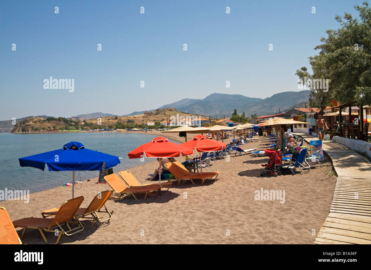 Anaxos Beach Lesbos Insel Griechenland Stockfoto