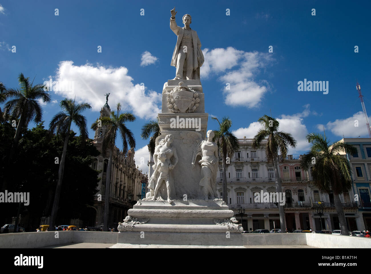 Statue von José Martí in Havanna Centro, Parque Central Stockfoto
