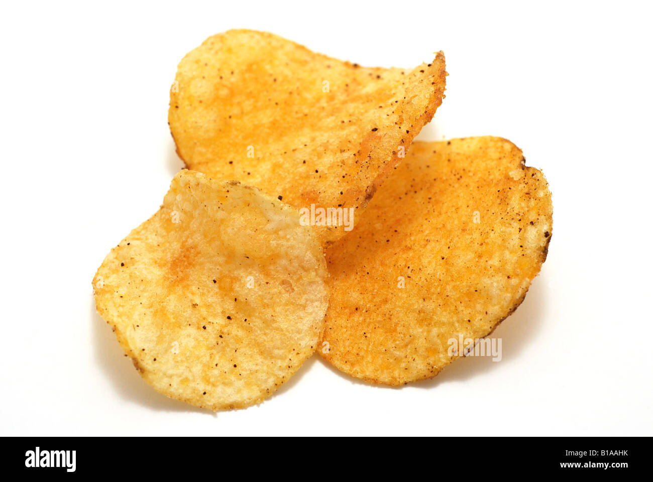 Gewürzten Kartoffelchips Stockfoto