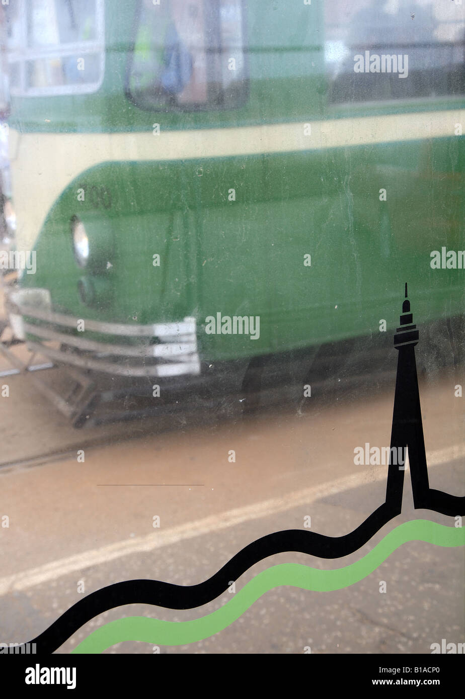 Blackpool Straßenbahn Stockfoto