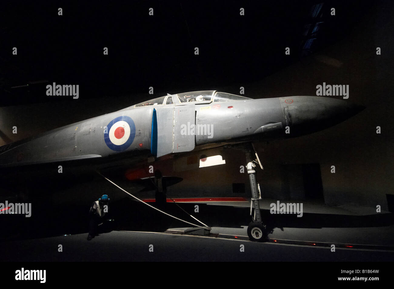 McDonnell Douglas Phantom Royal Navy Yeovilton Air Museum Fleet Air Arm Spot beleuchtet bei demonstration Stockfoto