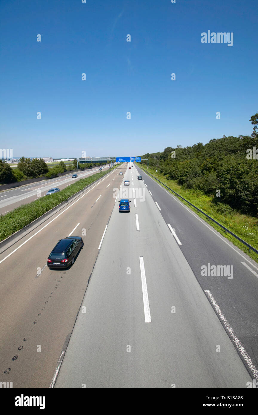 Deutschland, Frankfurter Kreuz, Autobahn Stockfoto