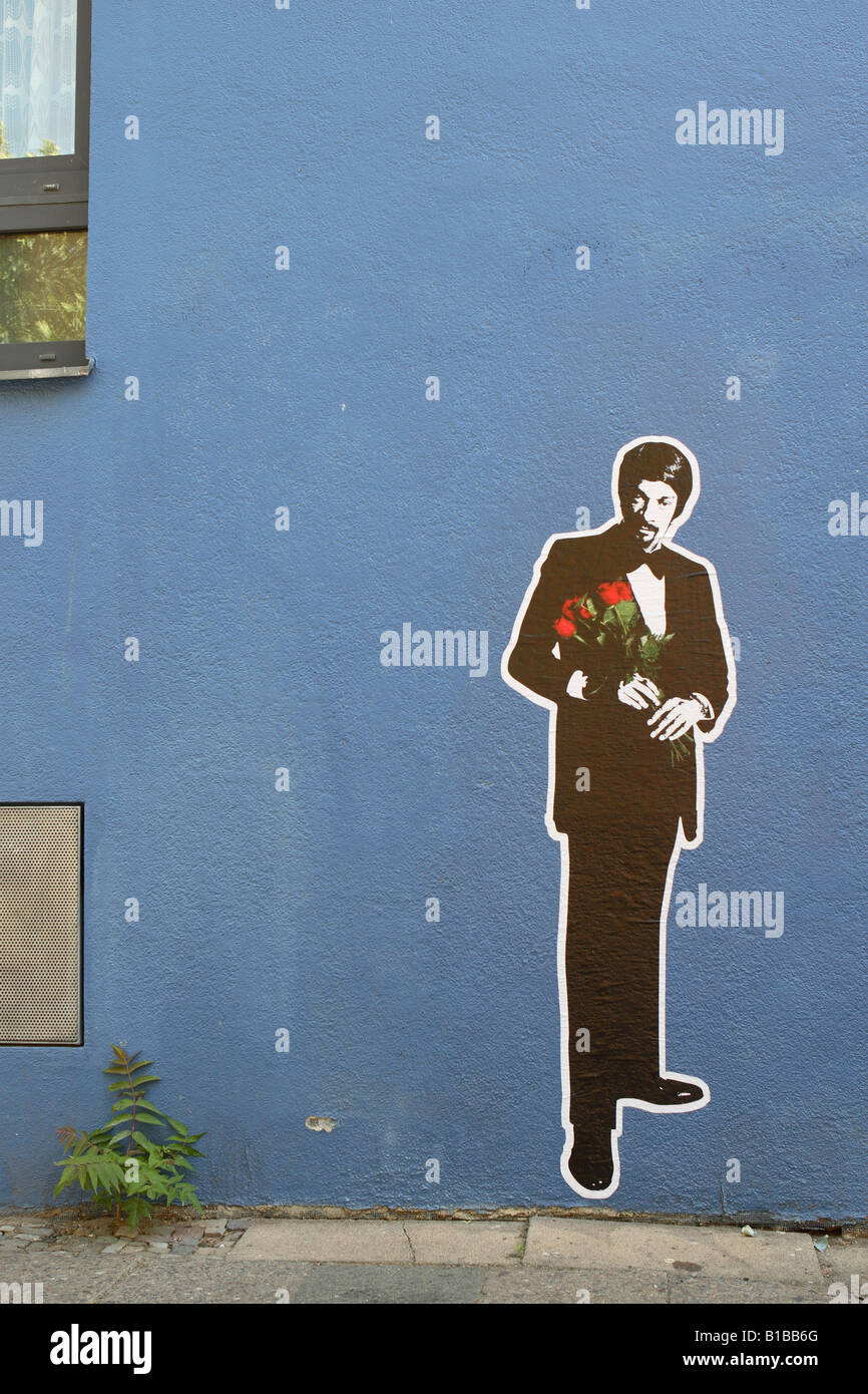 Streetart Berlin Deutschland im Bezirk Prenzlauer Berg im Osten der Stadt, aufgenommen 2008 Stockfoto